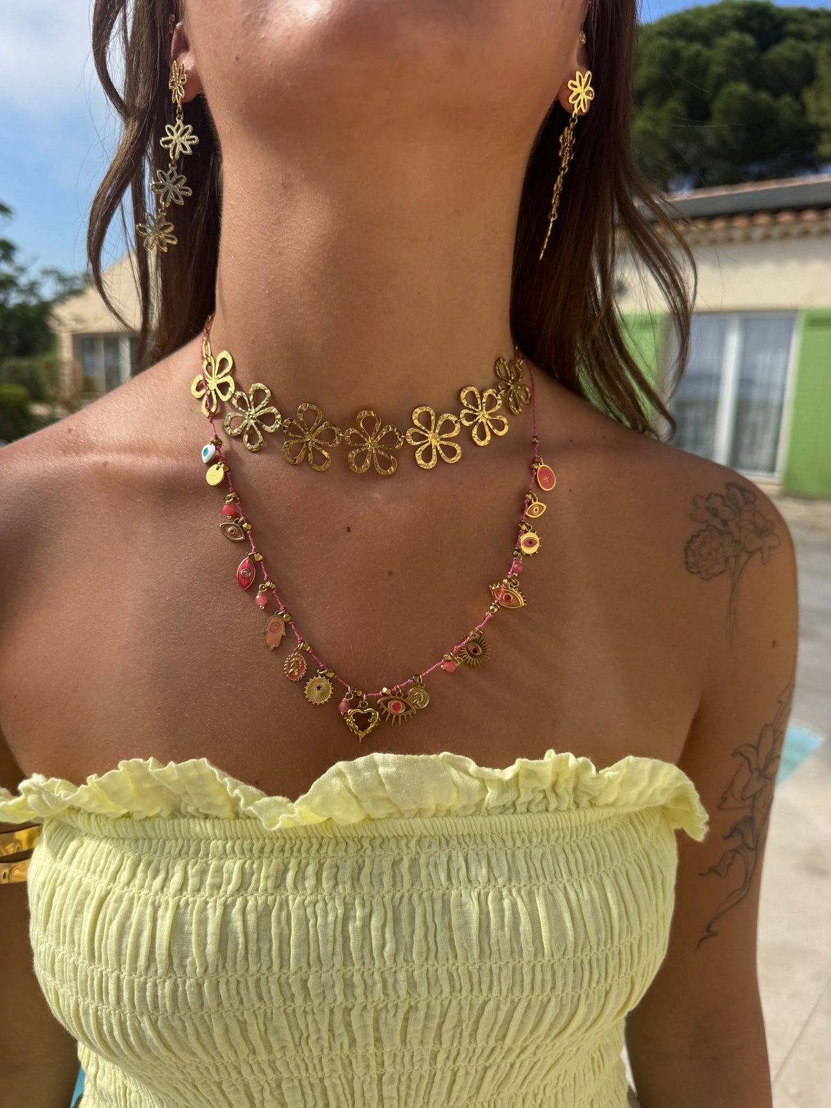 COLLIER AMAZONIA ROSE