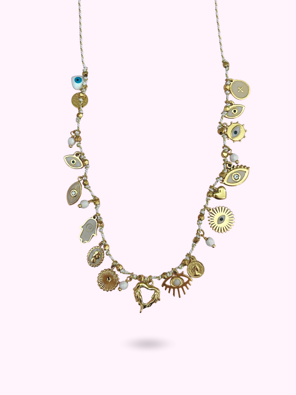 COLLIER AMAZONIA BLANC